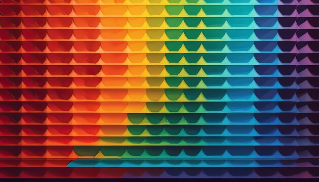 test card tv with rainbow colored stripes and geometric signals