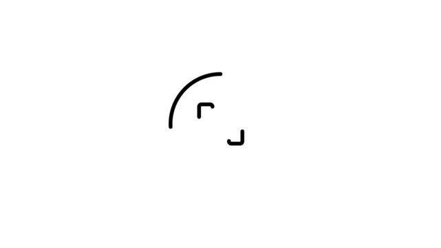pause icon animation glowing media player control pause button circle animation.4k video