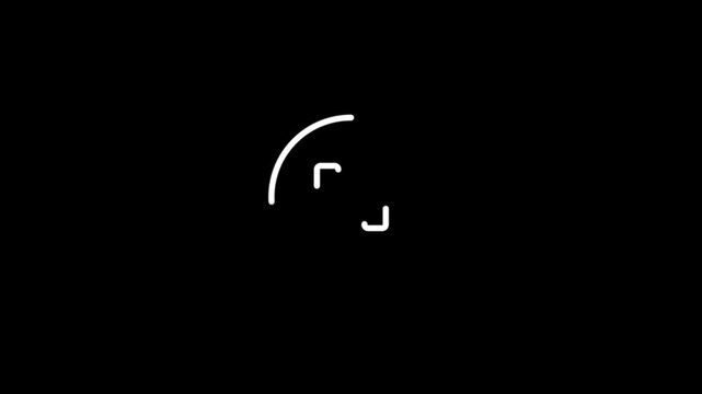 pause icon animation glowing media player control pause button circle animation.4k video