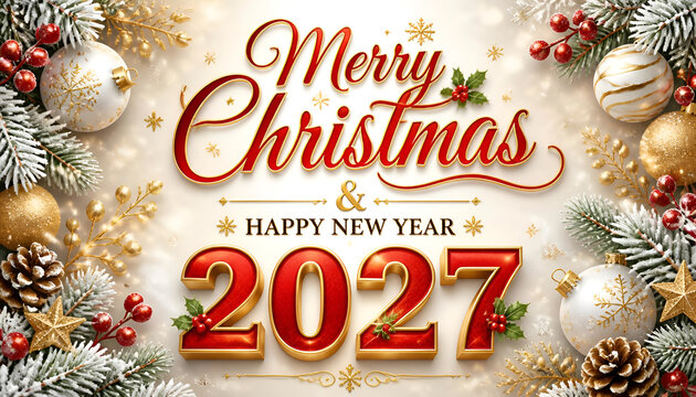 gold, christmas, decoration, new year, 2027  cheer, fireworks, glittering, glow, midnight, sparkle, three-dimensional, 2027, confetti, countdown, elegance, eve, joy, luxury, party, shiny, anniversary,