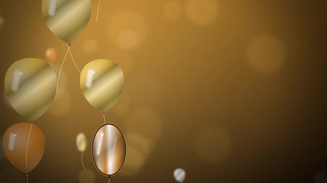 Warm gold gold silver and copper New Year spiral close-up appearing