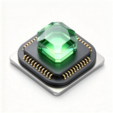 Green neural chip on a circuit board