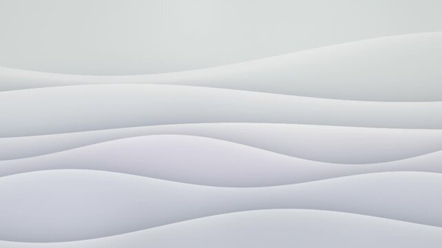 Animaci&oacute;n en bucle de curvas de papel blanco en capas con un brillo