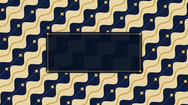 Seamless loop animated background inspired by Indonesian diagonal parang batik pattern