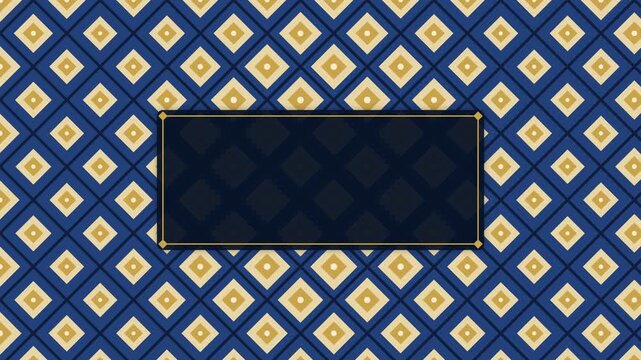 Seamless loop animated background inspired by Indonesian truntum batik flower pattern