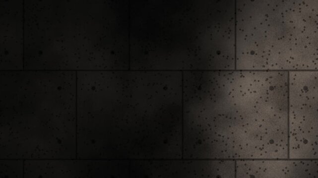 Animaci&oacute;n en bucle de muro de hormig&oacute;n oscuro con un haz de luz que