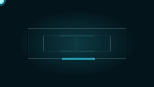 Minimalist hud loading bar animation, digital interface progress futuristic tech ui overlay