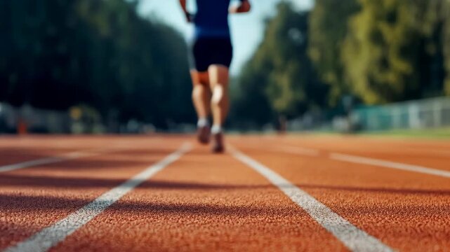Runner strides forward on track