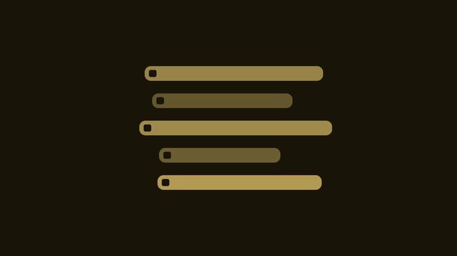 Minimalist loading bar animation with pulsing progress indicators for digital user interface