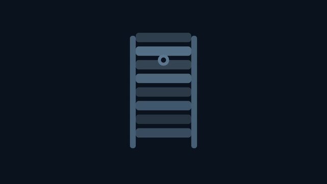 Minimalist loading bar animation with pulsing progress indicator for digital interface