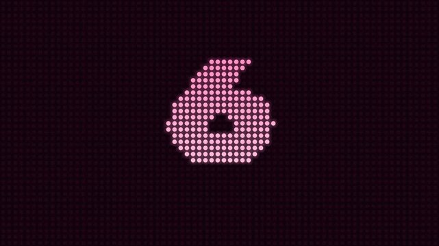 Digital countdown timer showing numbers 10, 5, and 0 in pink dots on a dark background
