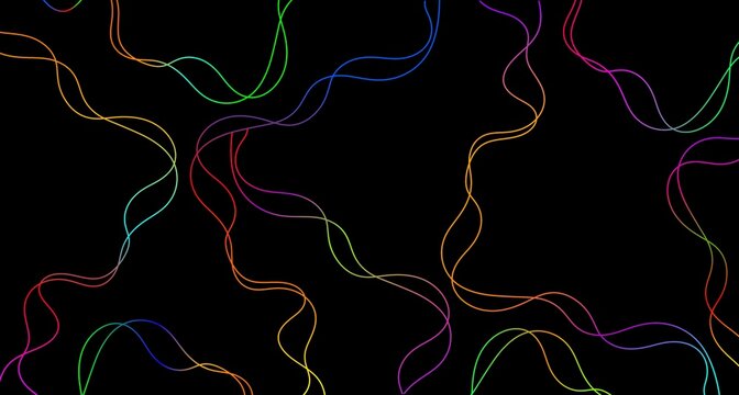 Color Gradient Abstract Line Shape. Vector Rainbow Isolated Marker Stroke Graphic. Wave Color Doodle Ribbon. Scribble Gradient Design Element