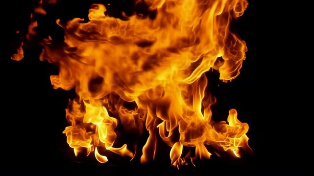 Churning Flames Filling the Frame with Intense Heat