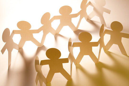 Teams holding hands united