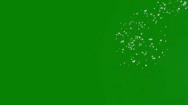 Abstract White Glitter Light Streak Particles With Glow In Curve Motion On Green Screen. Glitter Line Sparkle Motion With Magical Dust Light Flare On Trail Head, Fairy Light Blink Particles Overlay.4k