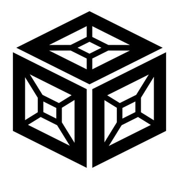 hypercube glyph icon