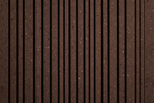 Acoustic Ribbed Natural Dark Cork Wall Panel Texture