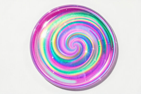 Iridescent Optical Glass Rainbow Swirl Interference Texture