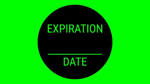 date illustration video animation expired product food silhouette expiration logo label icon health information packaging medicine drug consumer expiry outline vector sign time for green screen footag