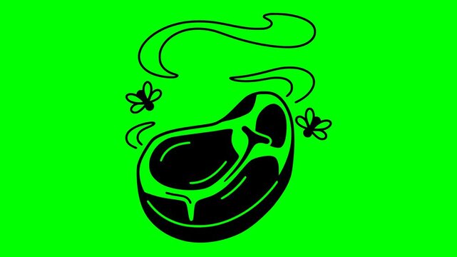 smelly illustration video animation dirty disgust food silhouette stinky logo bad icon odor stink stench woman rotten adult smell outline unpleasant pile nose for green screen footage