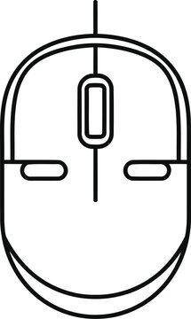 Minimalist computer mouse icon outline