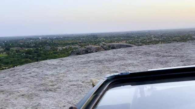 Jawai safari famous for free roaming Leopards and adventure experience of driving on rocky granite hills