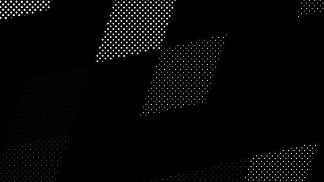 Abstract Black and White Gradient Wave Animation, Cartoon Comic Background, Halftone Dot Texture