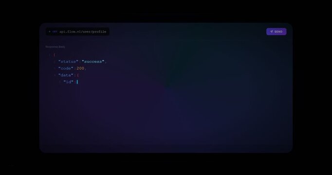 Modern software interface displaying structured programming code snippet with dark aesthetic background for developer environment and application development software workflow