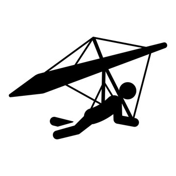Hang Gliding Solid Sport Icon