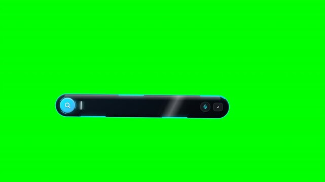 Cyan Futuristic Expanding Search Bar Input UI Animation