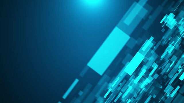 Rectangles fine light lines form diagonal cluster copy space the left. Sharp and defocused shapes add depth abstract geometric background for corporate titles, presentation layouts, promotional videos