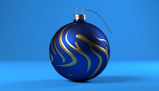 Blue Christmas ornament, elegant decoration, festive holiday celebration display