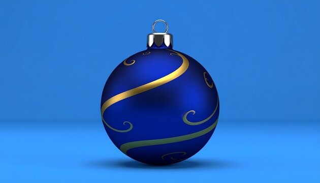 Blue Christmas ornament, elegant decoration, festive holiday celebration display