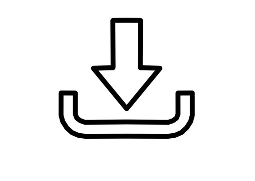 Download icon vector line art