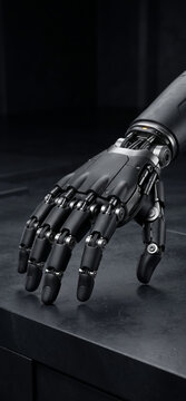 Black Robotic Hand Futuristic Wallpaper