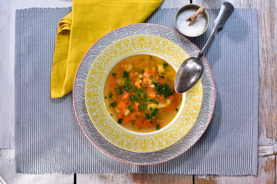 Fish soup with tomatoes