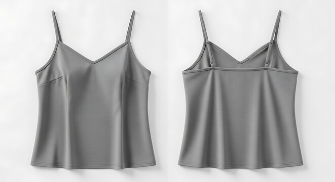 mockup of a graphite color camisole top