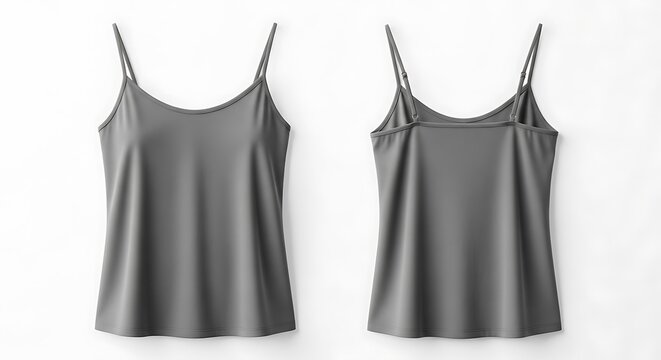 mockup of a graphite color camisole top