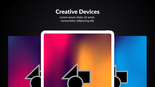 Creative Devices Tablet 8 &ndash; Animated Tablet Mockups, Digital Screen Presentations, Creative Touchscreen Displays and Modern Technology Motion Graphics for Professional Video Editing