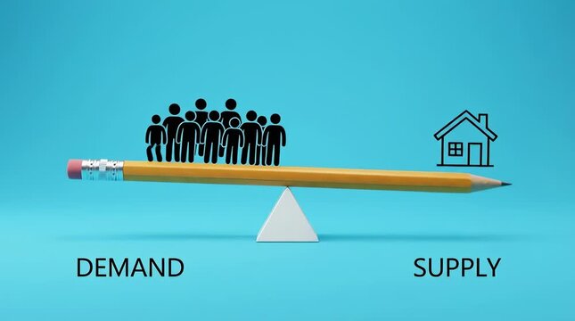 Housing demand and supply balance on a pencil scale