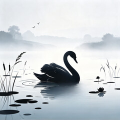 swans on the lake © indriyan