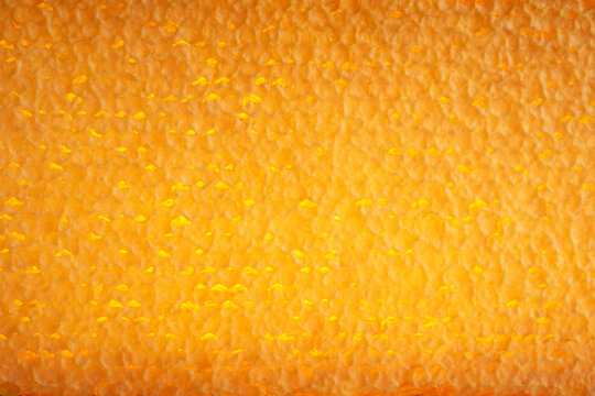 Honeycombs filled with honey, sealed with wax caps, close-up.