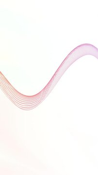 Vertical video: Dotted gradient ribbon entering left, rising and falling, moving right to show wave