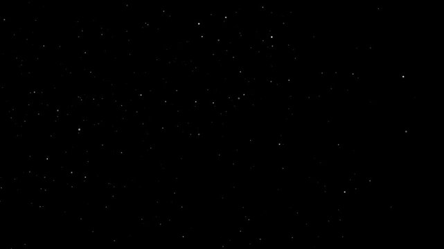 Abstract floating dust particles in dark space, cinematic bokeh overlay background