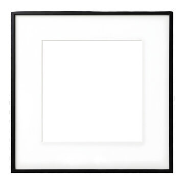 Picture Frame Vector Set - Black Photo Frames, Square Frames and Gallery Mockups Illustrations Isolated on White Background
