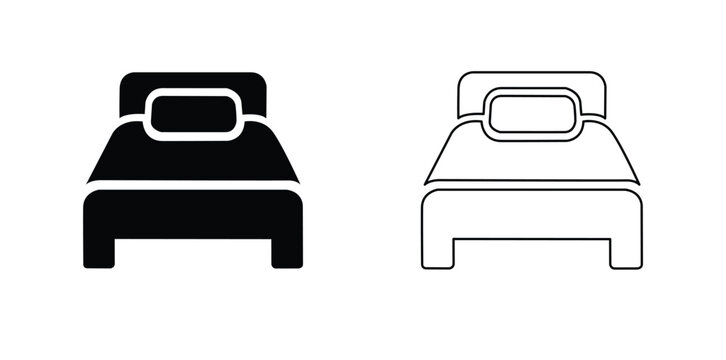 Bed icon, Bed vector collection