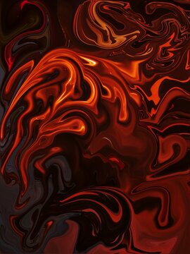 Luxury abstract fluid art background featuring vibrant fire and lava waves.