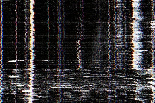 Vintage vcr glitch texture with vertical static lines, realistic analog distortion, retro television interference background for video editors