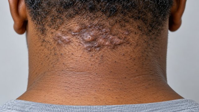 Folliculitis Keloidalis on the Back of the Neck