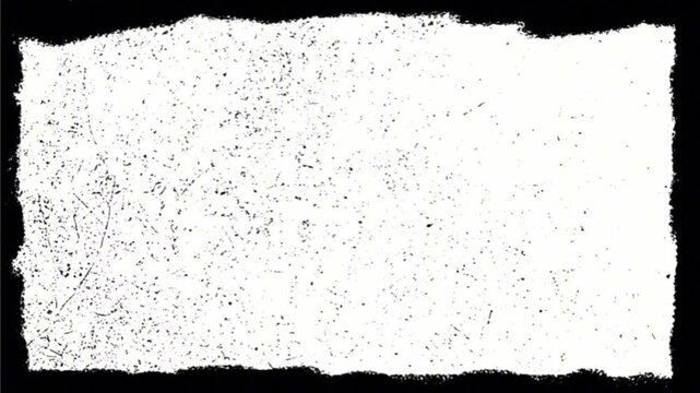 Vintage grunge border and texture overlay video, old paper frame effect seamless looping motion element